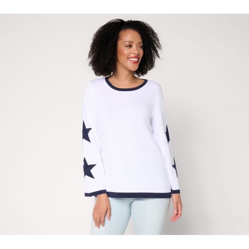 Belle by Kim Gravel Women's Top Sweater Sz XL Make Your Selection: White A726371